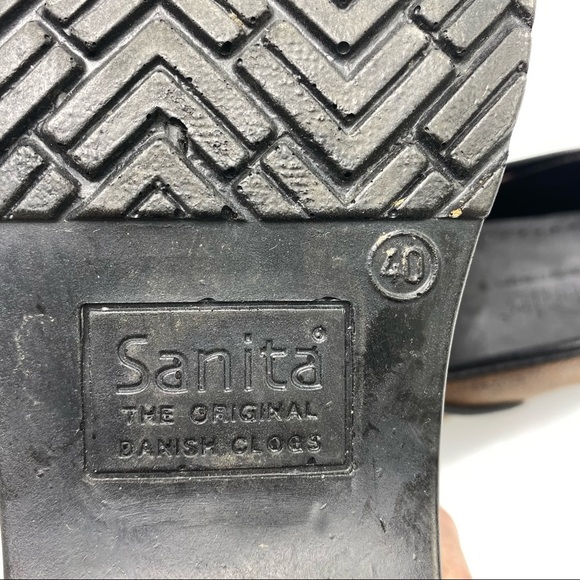 Sanita Brown Leather Clog Lisbeth Nursing Professional Slip On Size 40 - Picture 14 of 15